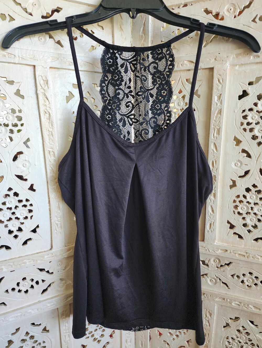 In Bloom Black Lace Cami- Womens Size Small